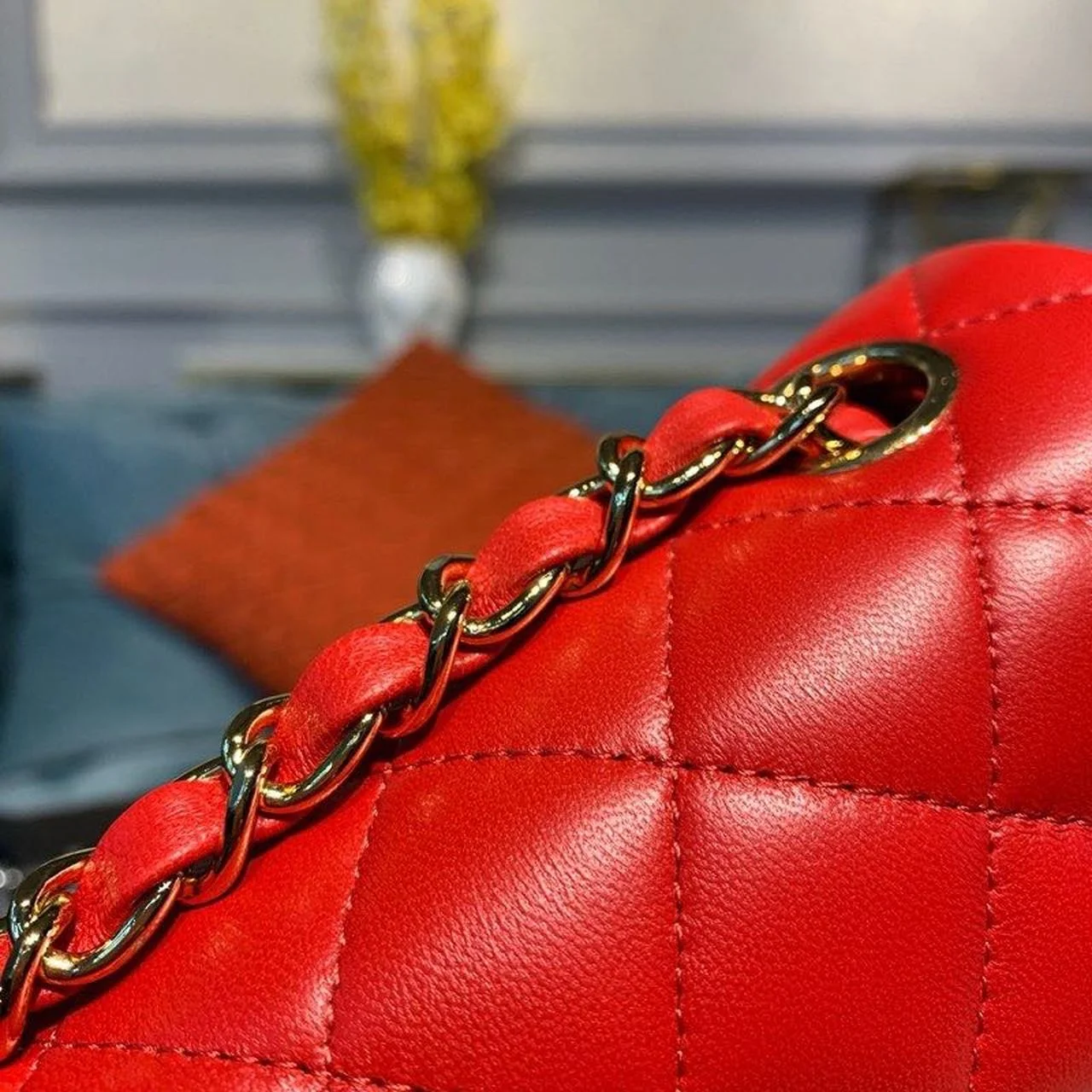 Chanel Mini Flap Bag Red For Women, Women’s Bags, Women’s Bag, Shoulder And Crossbody 7.8in/20cm A69900