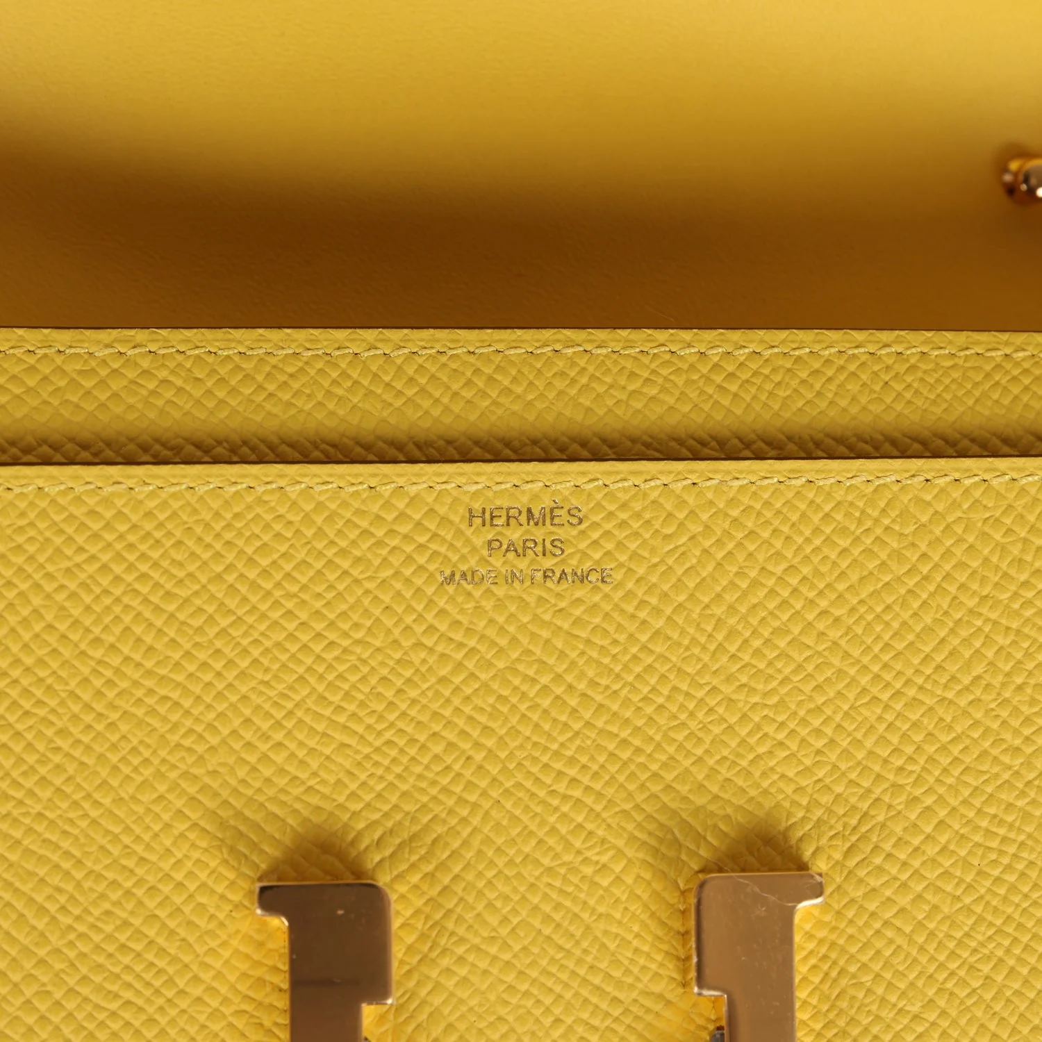 Hermes Constance To Go Wallet Jaune De Naples Epsom Gold Hardware
