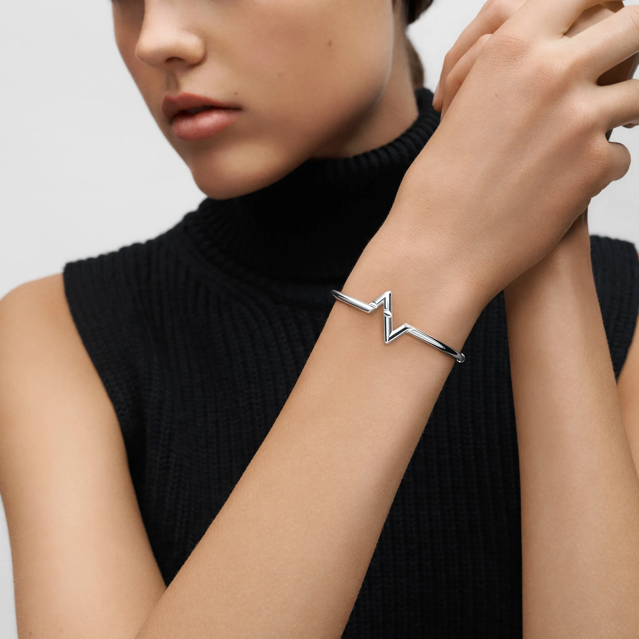 Louis Volt Upside Down White Gold Bracelet