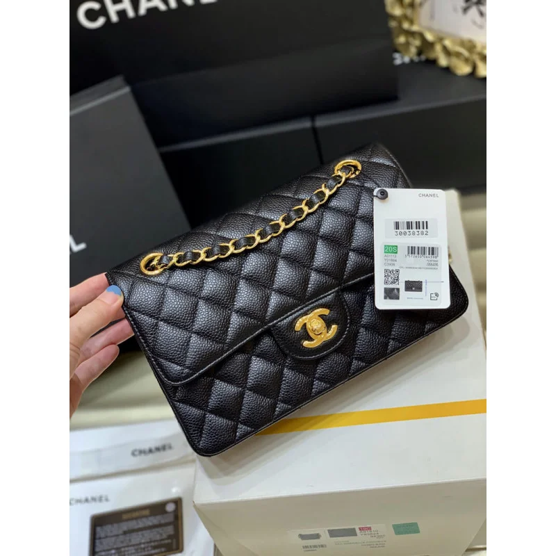 Chanel Small Class-Double Flap Bag A01113 Caviar Calfskin