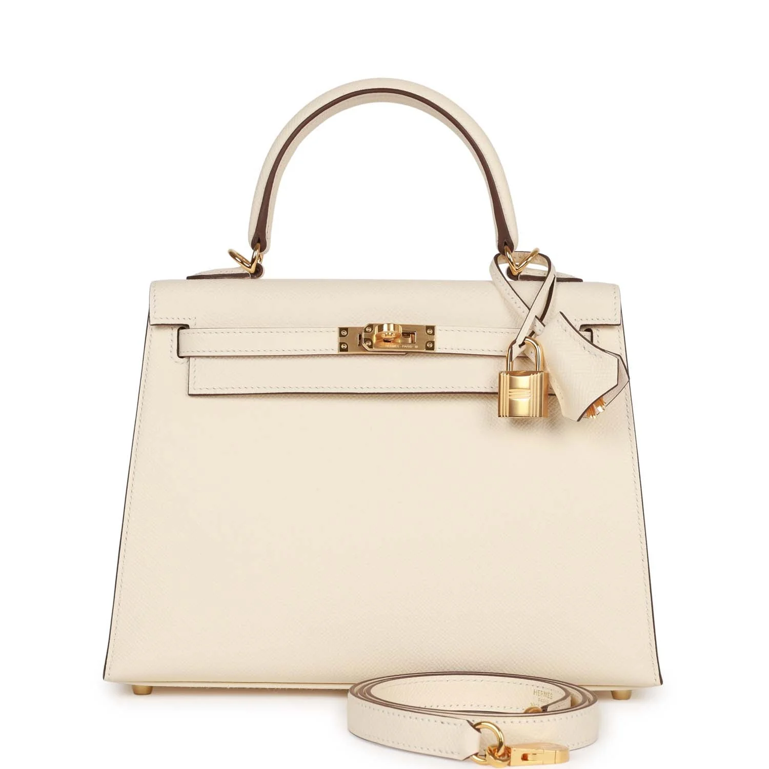 Hermes Kelly Sellier 25 Nata Epsom Gold Hardware
