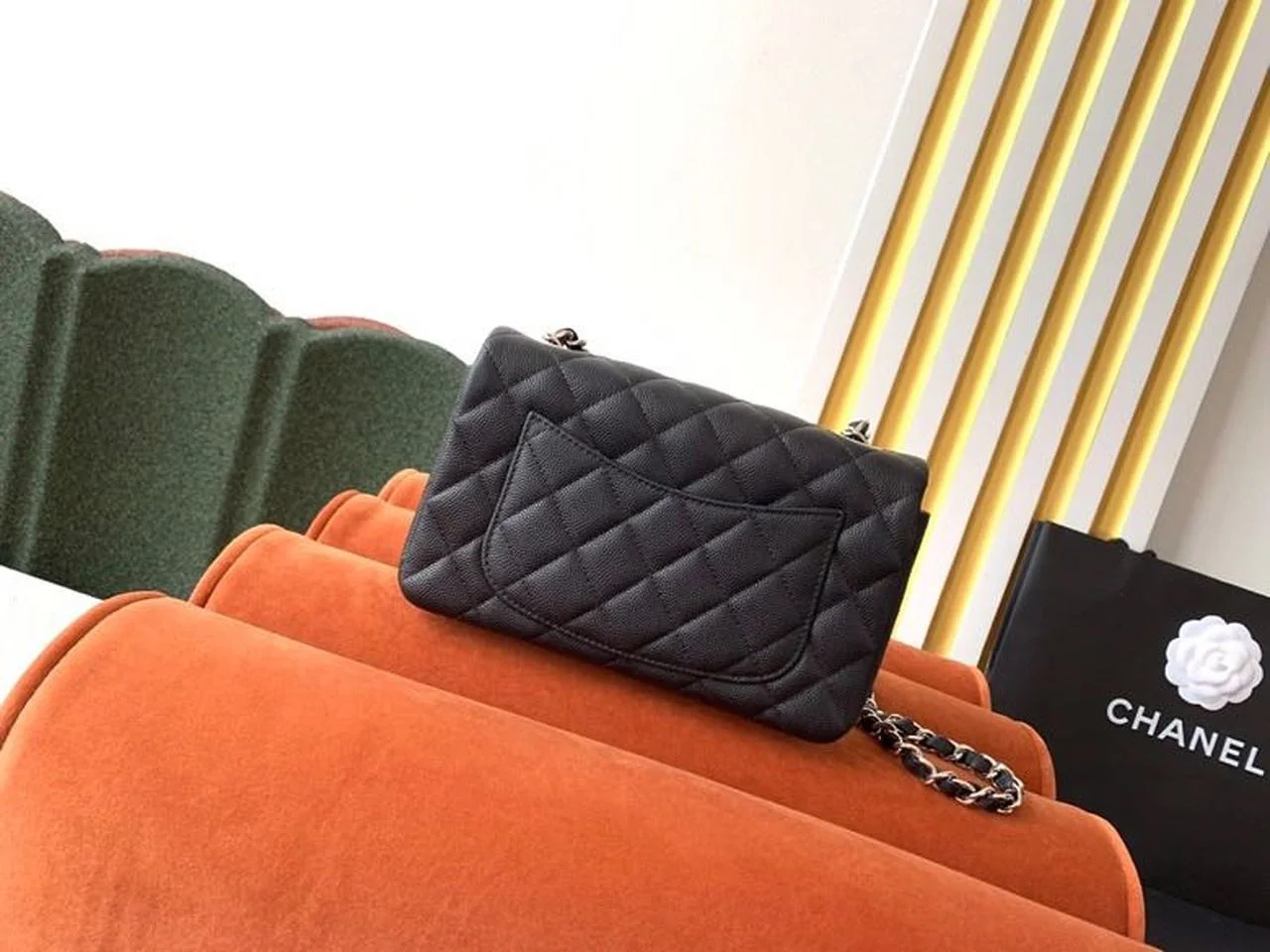 Chanel Small Classic Handbag Silver Toned Hardware Black For Women, Women’s Bags, Shoulder and Crossbody Bags 7.8in/20cm A01113