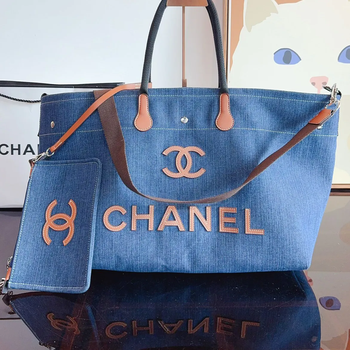 Large Deauville Shopping Tote Bag