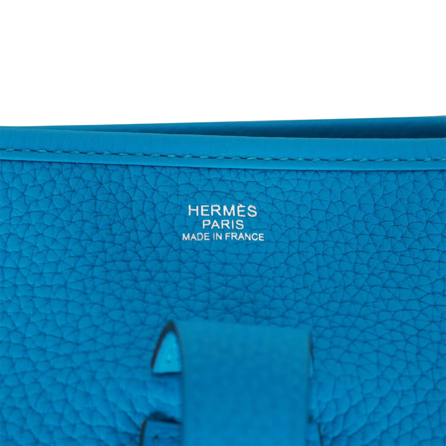 Hermes Evelyne III GM Bleu Frida Clemence Palladium Hardware
