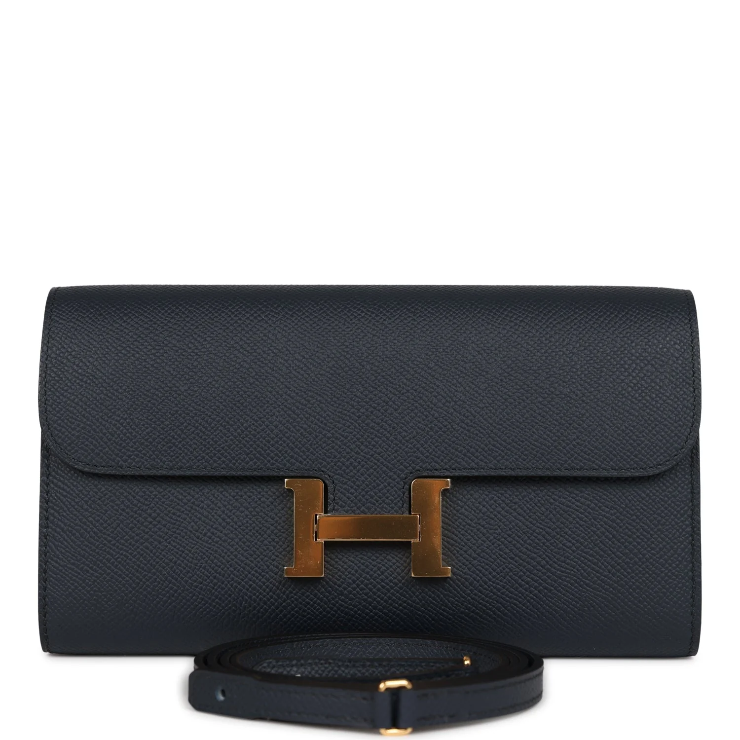 Hermes Constance To Go Wallet Bleu Indigo Epsom Gold Hardware