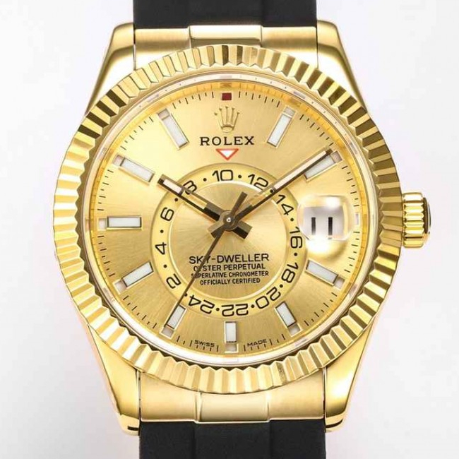 Sky-Dweller Yellow Gold Champagne Dial 42mm