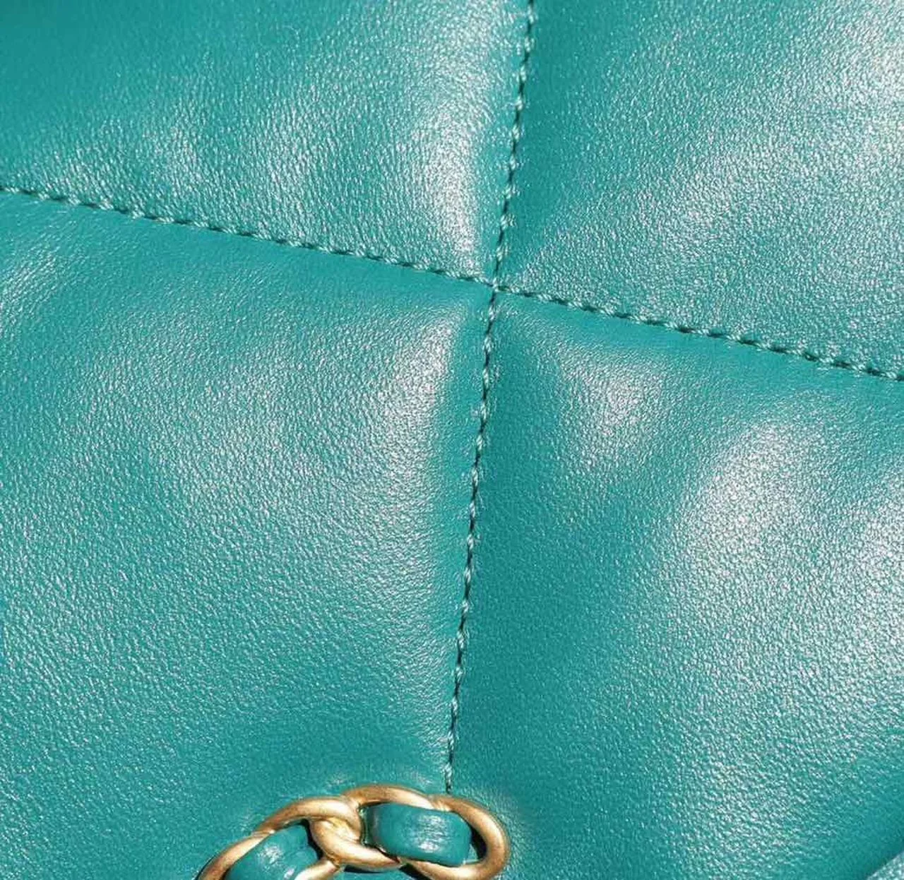 Chanel 19 Handbag 26cm Teal For Women AS1160