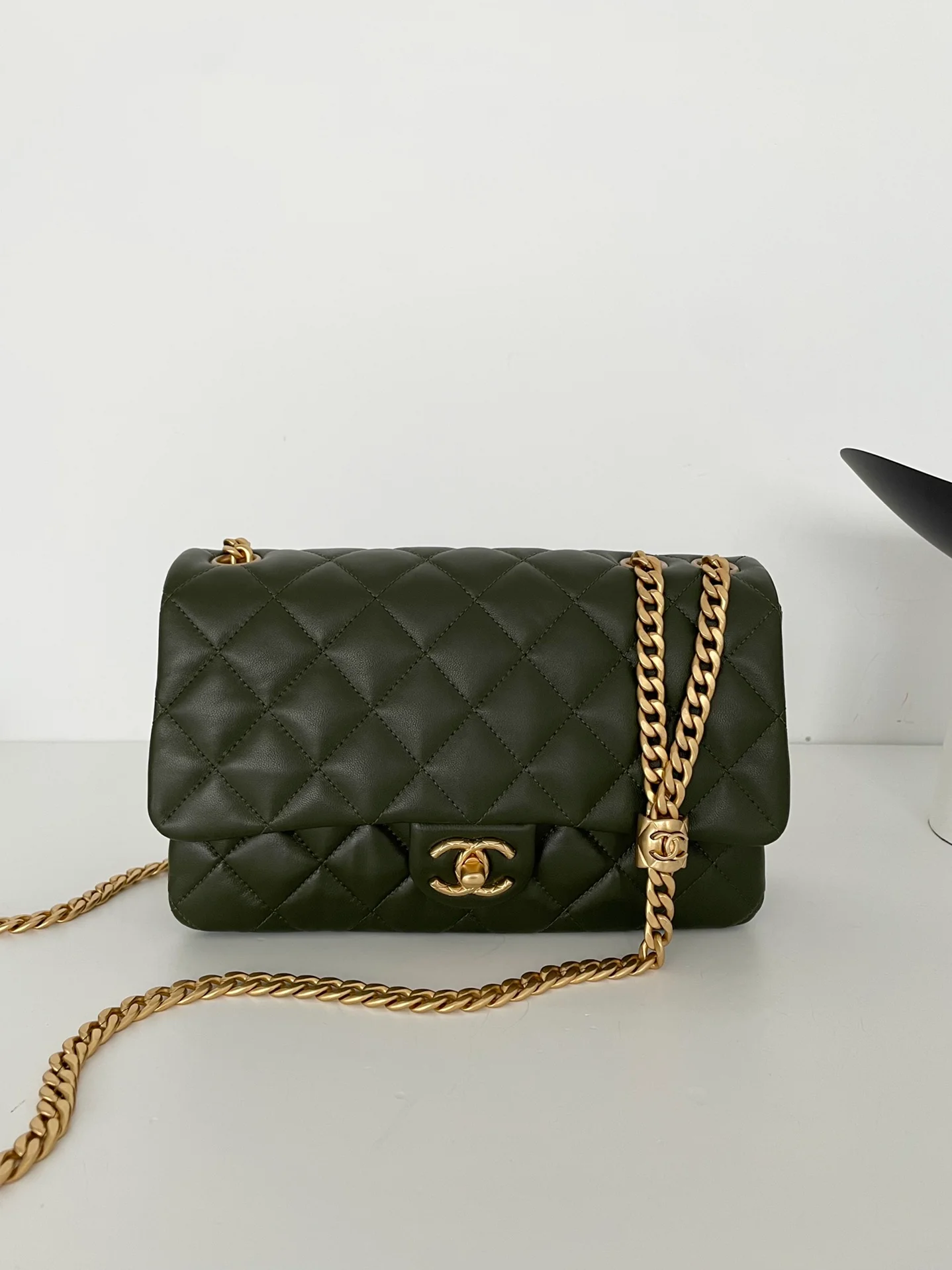 Chanel Small Flap Bag Green For Women, Women’s Bags 8.7in/22cm