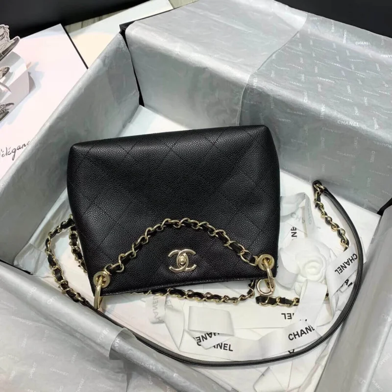 Chanel Grained Calfskin Small Hobo Bag As1461