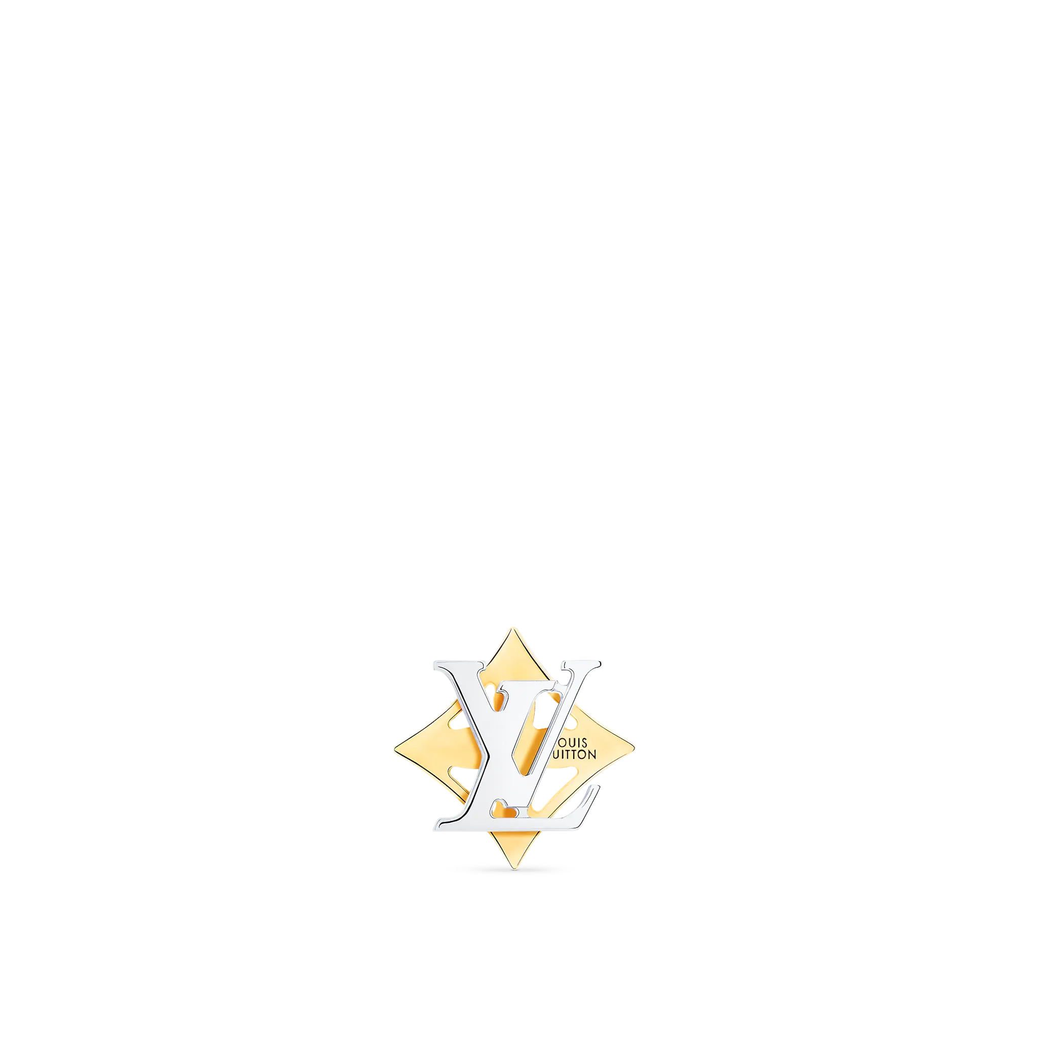 Idylle Blossom Yellow and White Gold and Diamond Reversible Single Stud Earrings