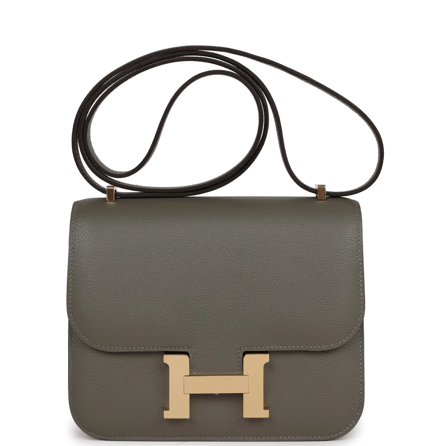 Hermes Constance 1-18 Gris Meyer Verso Evercolor Permabrass Hardware