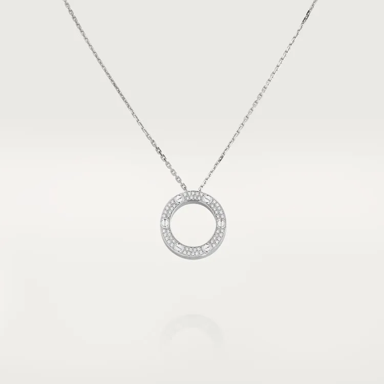 LOVE NECKLACE, DIAMOND-PAVED