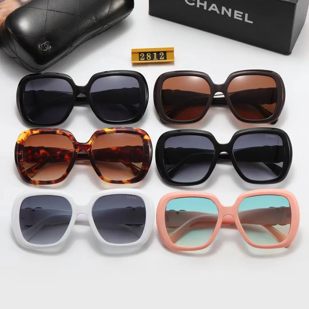6-color fashion double C letter sunglasses