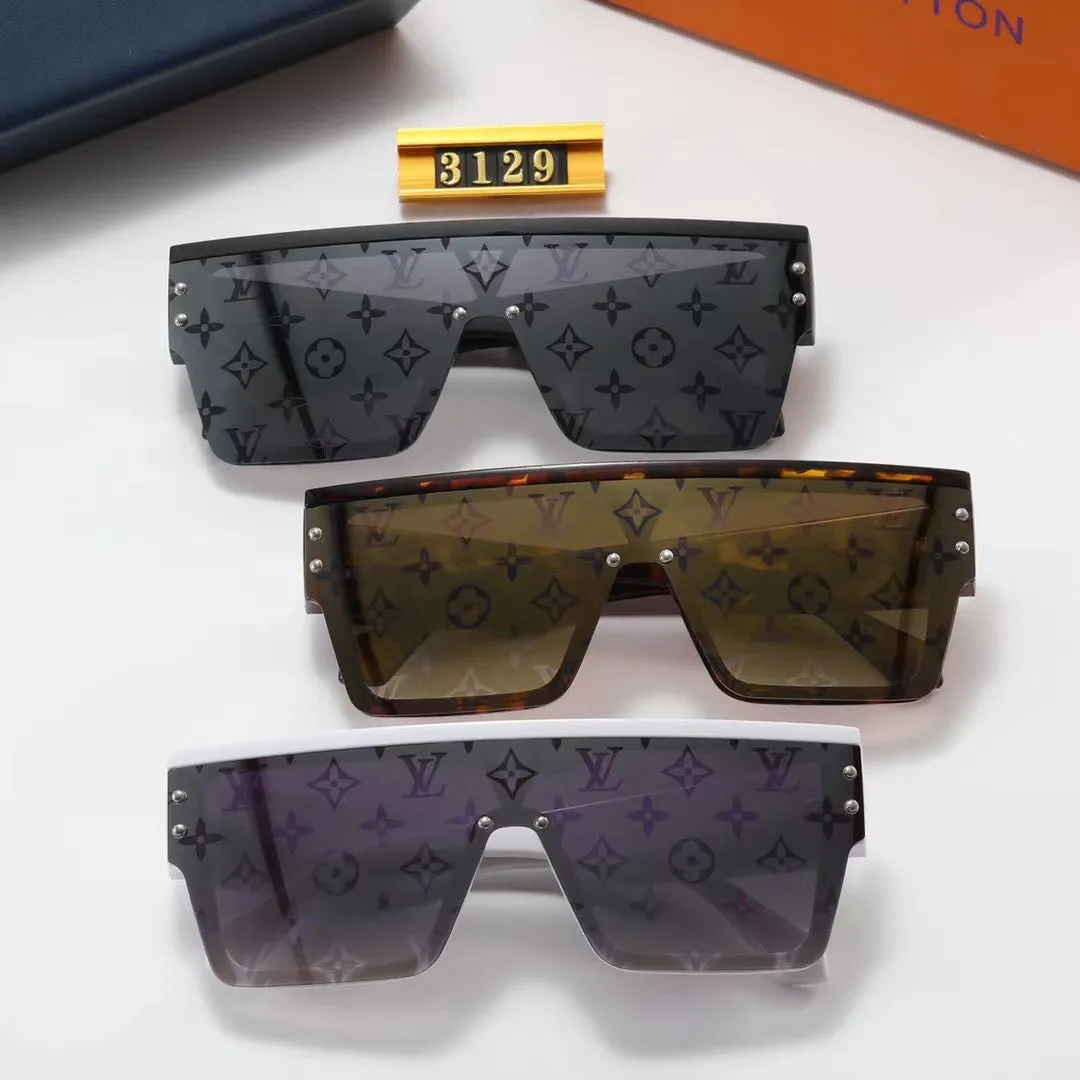 3-color fashion four-leaf clover print lens sunglasses