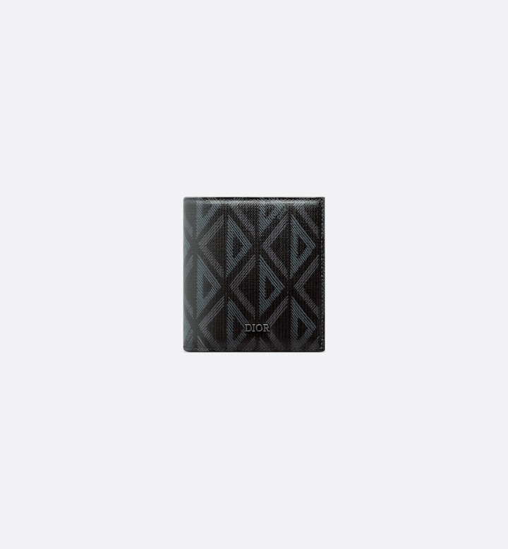 Compact Vertical Wallet  Black CD Diamond Canvas