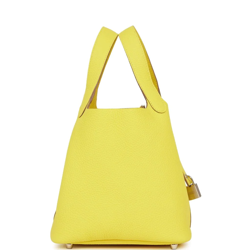 Hermes Picotin Lock 18 Lime Clemence Palladium Hardware