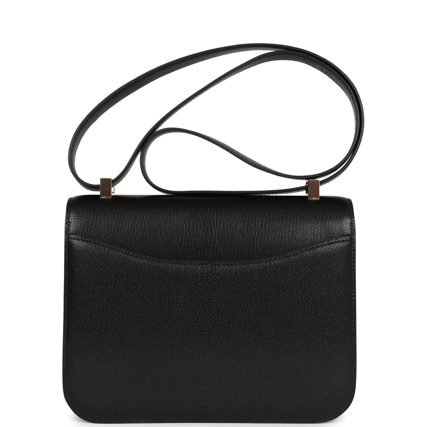 Hermes Constance 1-24 Black Chevre Chamkila Rose Gold Hardware