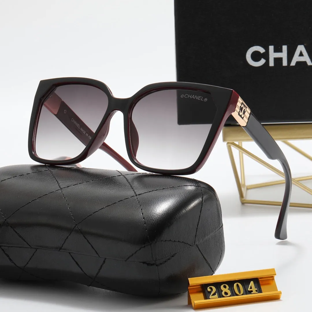 7 Colors Square Double C Corrugated Temple Polarized Sunglasses