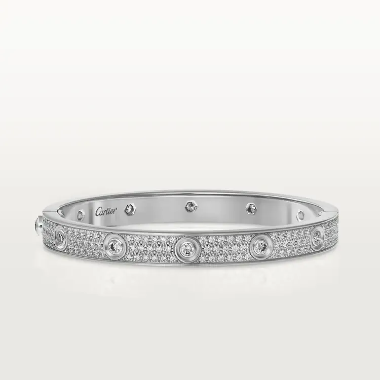 LOVE BRACELET, DIAMOND-PAVED