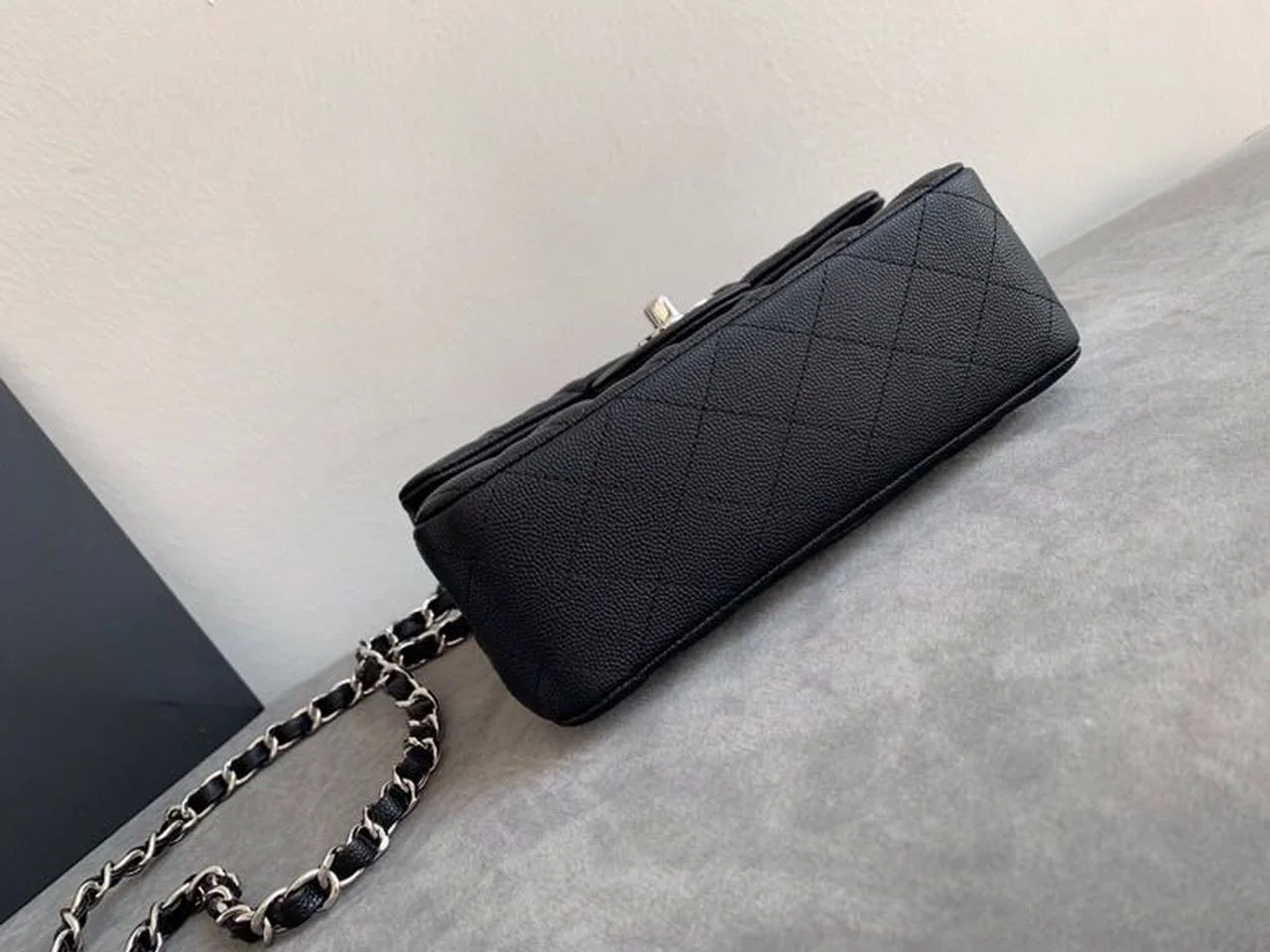 Chanel Small Classic Handbag Silver Toned Hardware Black For Women, Women’s Bags, Shoulder and Crossbody Bags 7.8in/20cm A01113