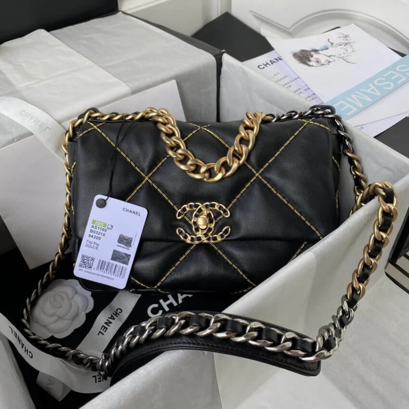 Chanel 19 Flap Bag Black As1160 B03215