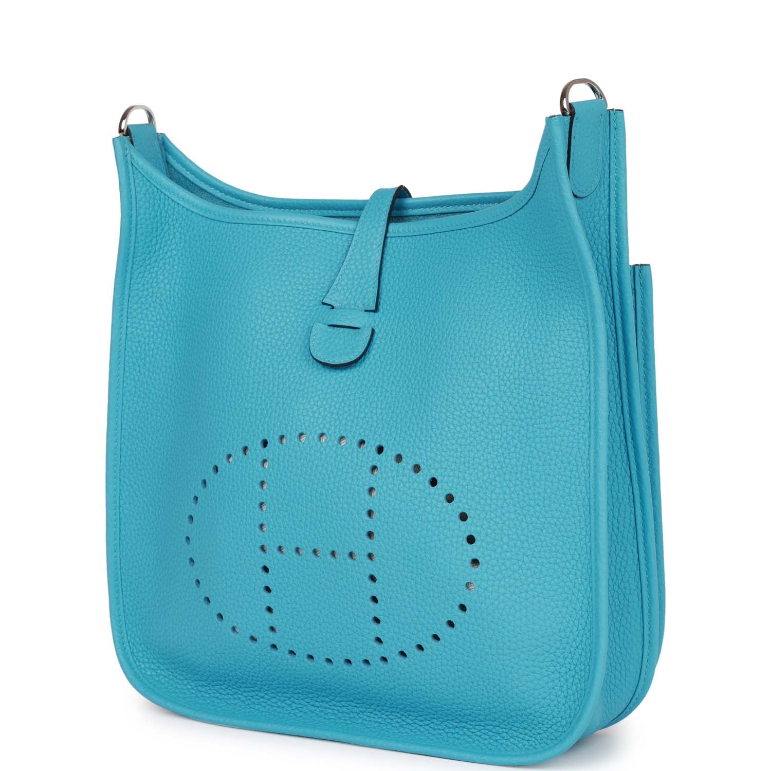 Hermes Evelyne III PM Bleu du Nord Clemence Palladium Hardware