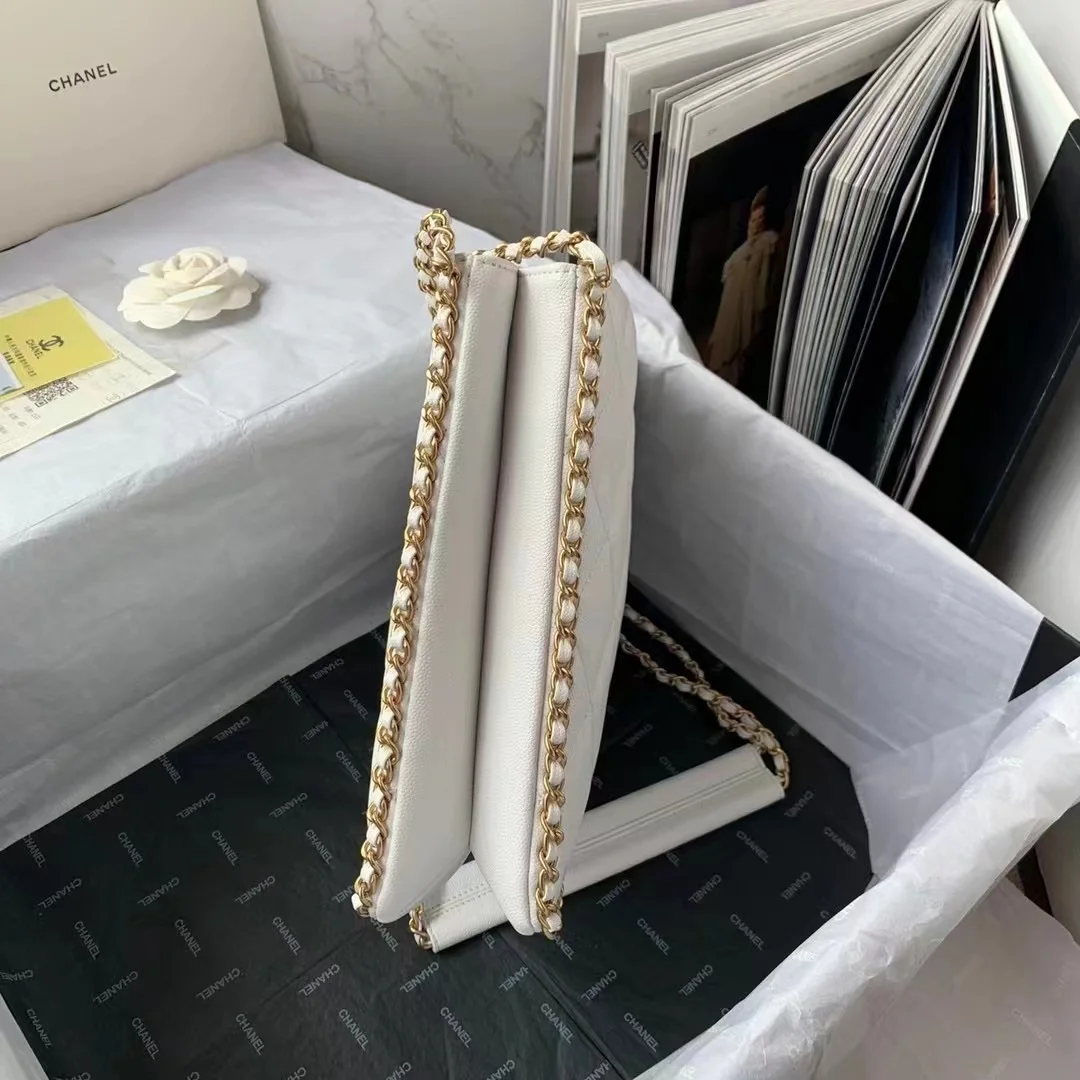 Chanel Small Shopping Bag White For Women, Women’s Bags 9in/23cm