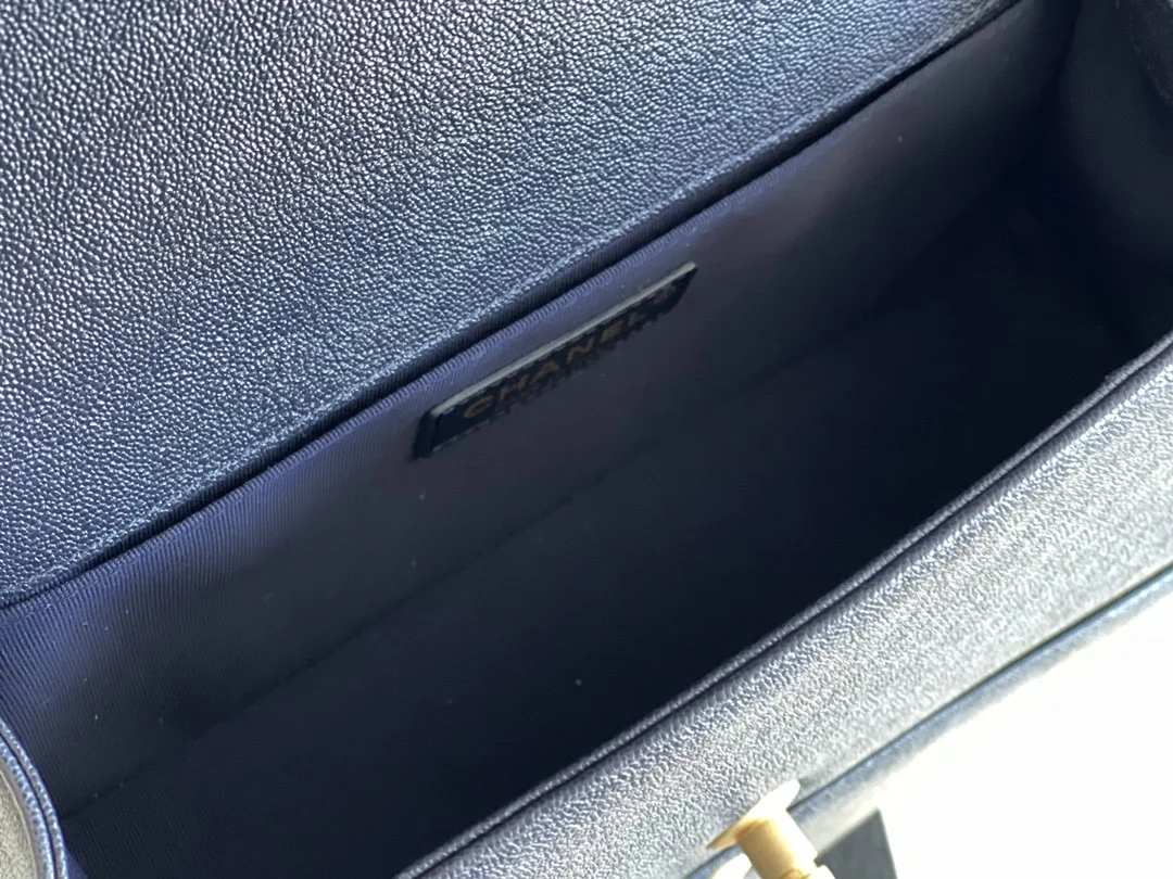 Chanel Medium Boy Handbag Dark Blue For Women 9.8in/25cm A67086