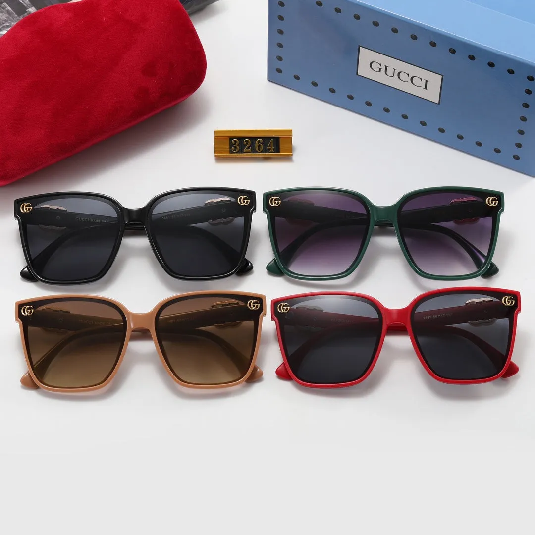 4 color fashion green red double G polarized sunglasses