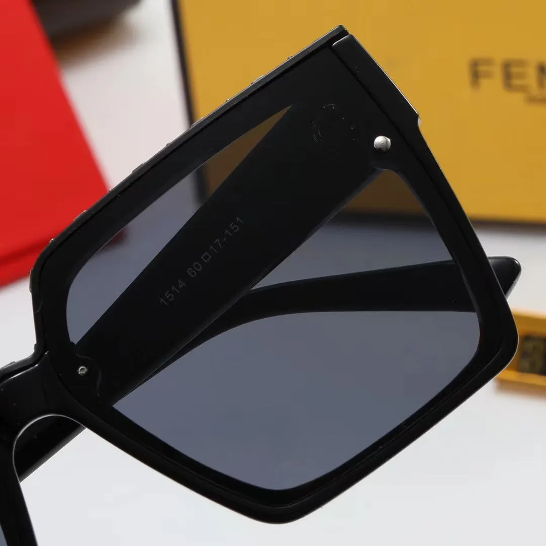 8-color fashion double F letter LOGO temple polarized sunglasses