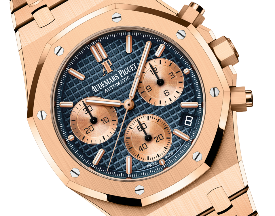 ROYAL OAK Pink Gold Blue Dial CHRONOGRAPH 41mm
