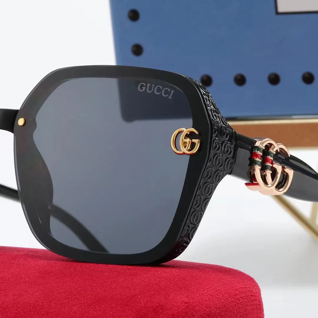 5-Color Fashion GG Round Frame Sunglasses Polarized