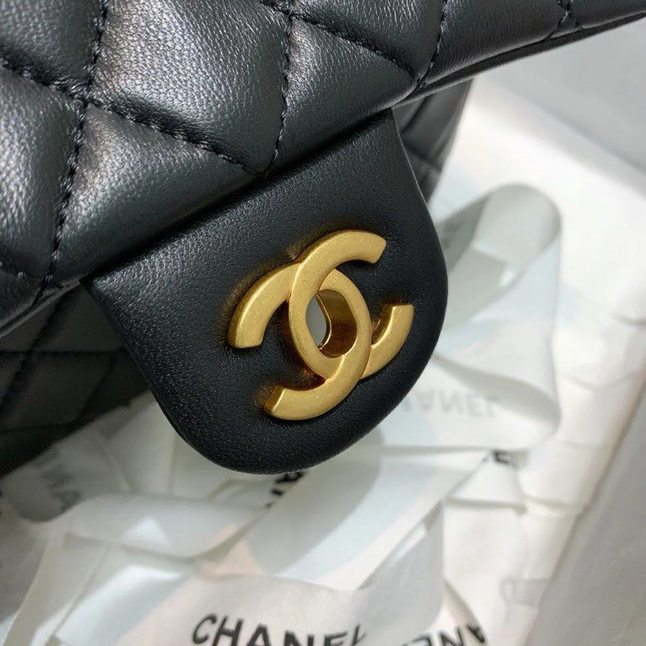 Chanel Flap Bag With CC Ball On Strap Black For Women, Women’s Handbags, Shoulder And Crossbody Bags 7.8in/20cm AS1787