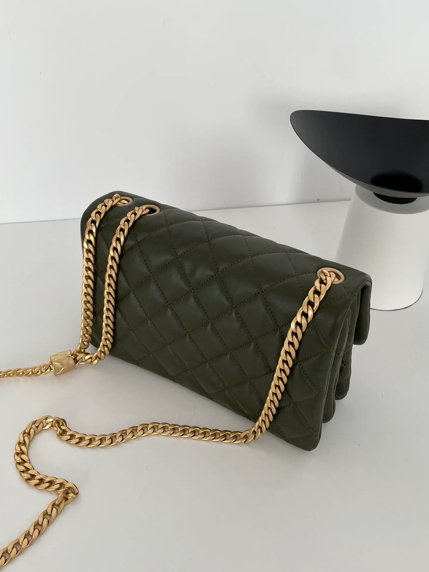 Chanel Small Flap Bag Green For Women, Women’s Bags 8.7in/22cm