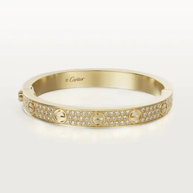 CAR LOVE BRACELET, DIAMOND-PAVED