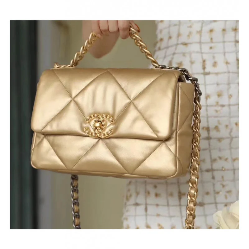 Chanel 19 Flap Bag As1160 Gold