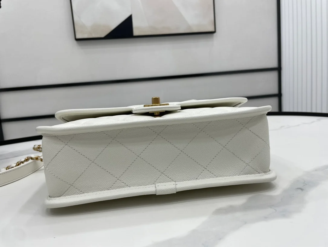Chanel AS3653 22K Bag White For Women, Women’s Bags 9.8in/25cm