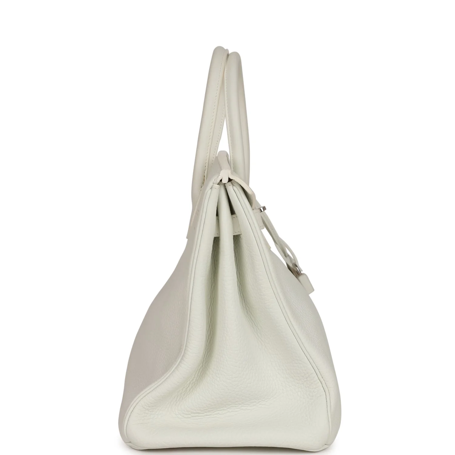 Pre-owned Hermes Birkin 35 White Togo Palladium Hardware