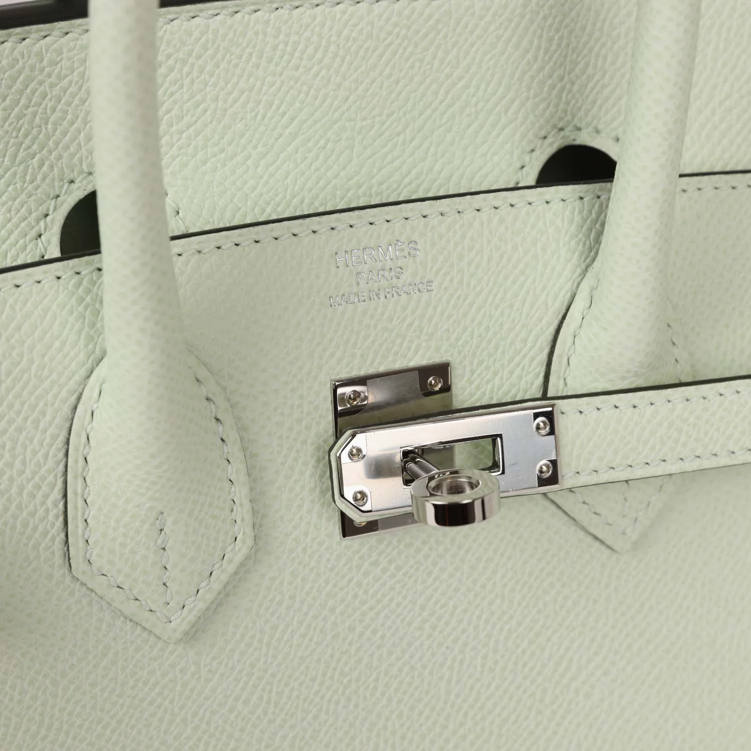 Hermes Birkin Sellier 25 Vert Fizz Epsom Palladium Hardware