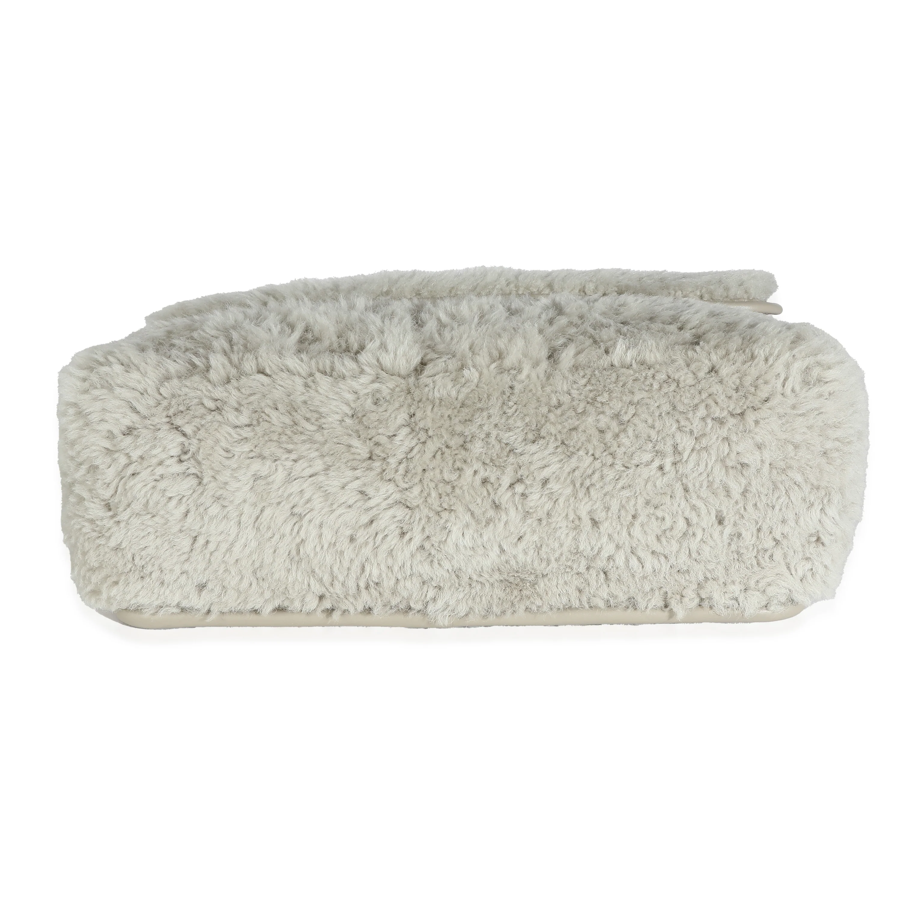 Saint Laurent Grey Calfskin Shearling Monogram Medium Niki Satchel