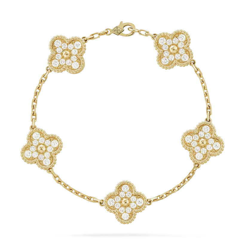 Vintage Alhambra bracelet, 5 charms