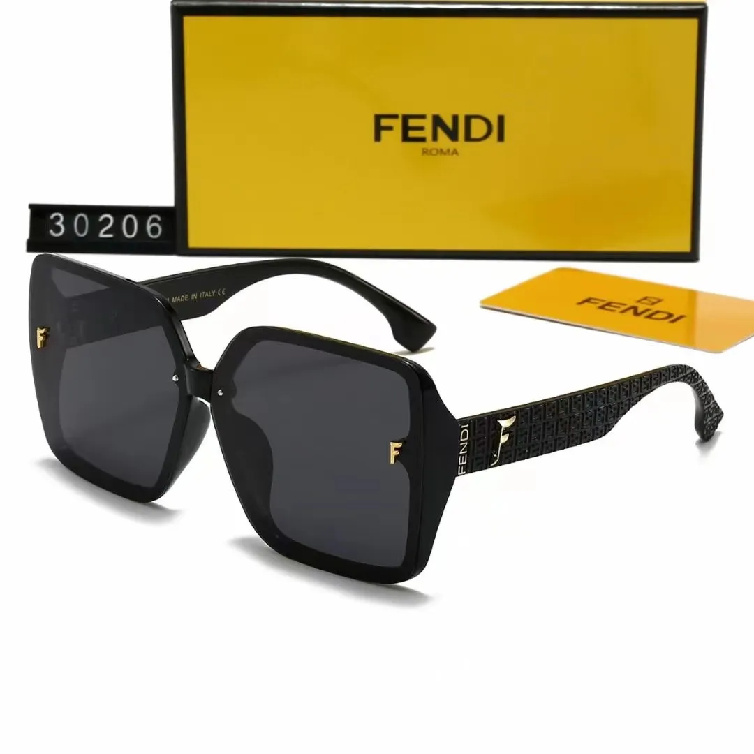 4-color fashion double F letter LOGO polarized sunglasses