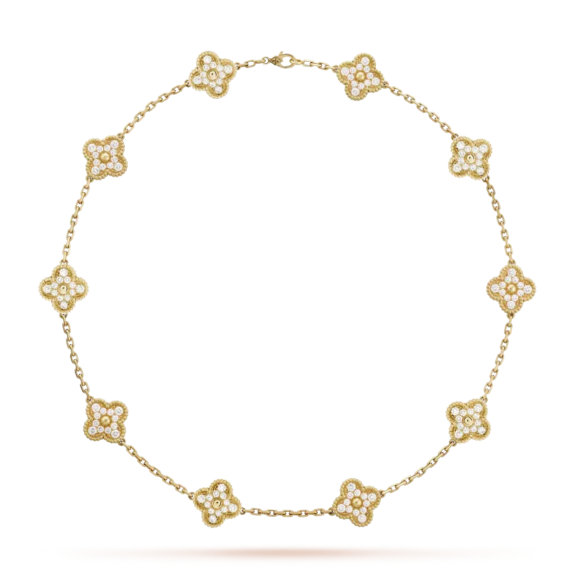 Vintage Alhambra necklace, 10 charms