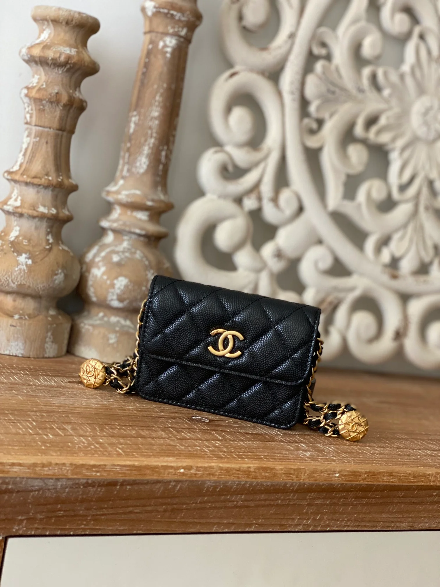 Chanel Clutch With Chain Black For Women, Women’s Bags 4.8in/12.3cm AP2857 B08447 94305