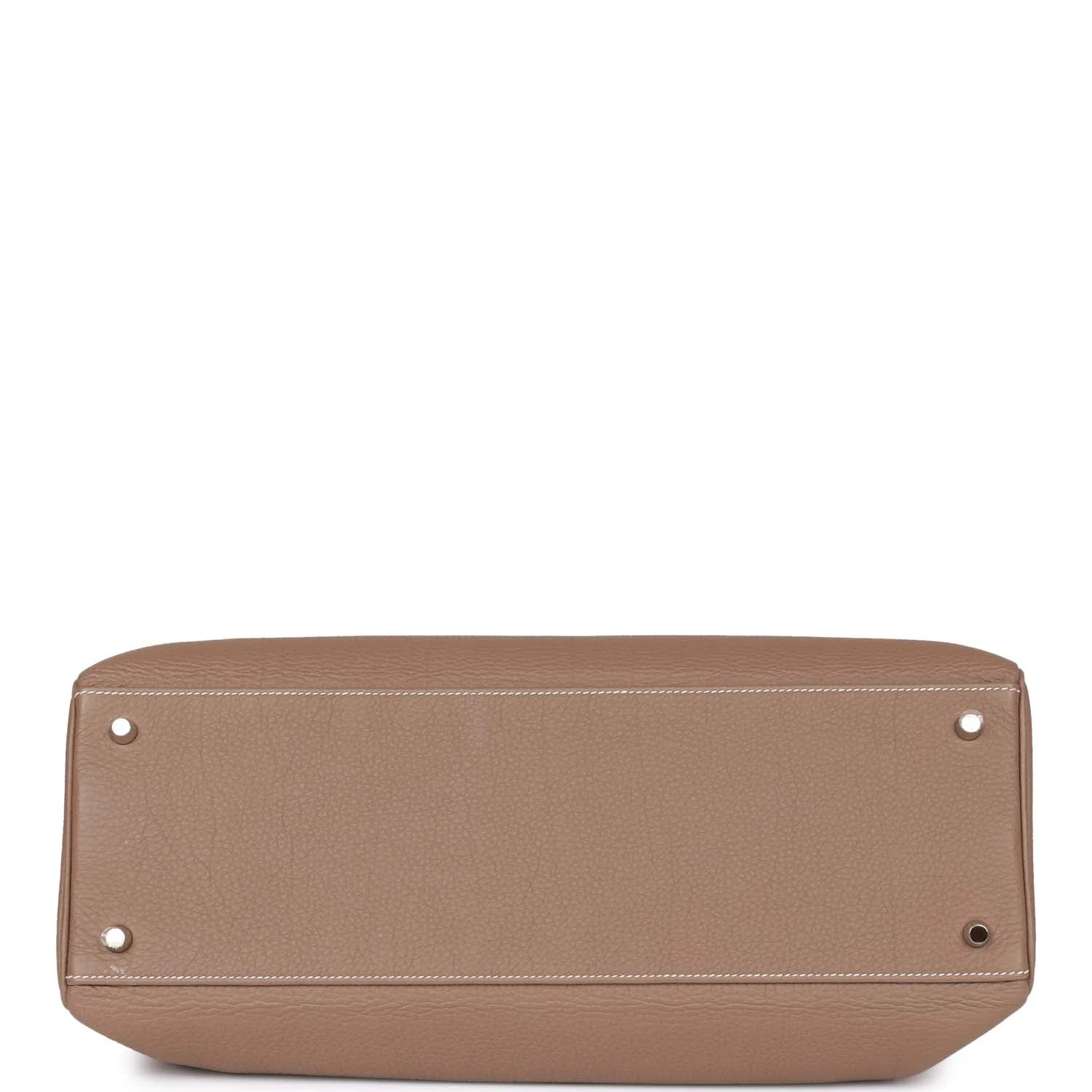 Pre-owned Hermes Kelly Retourne 40 Etoupe Togo Palladium Hardware