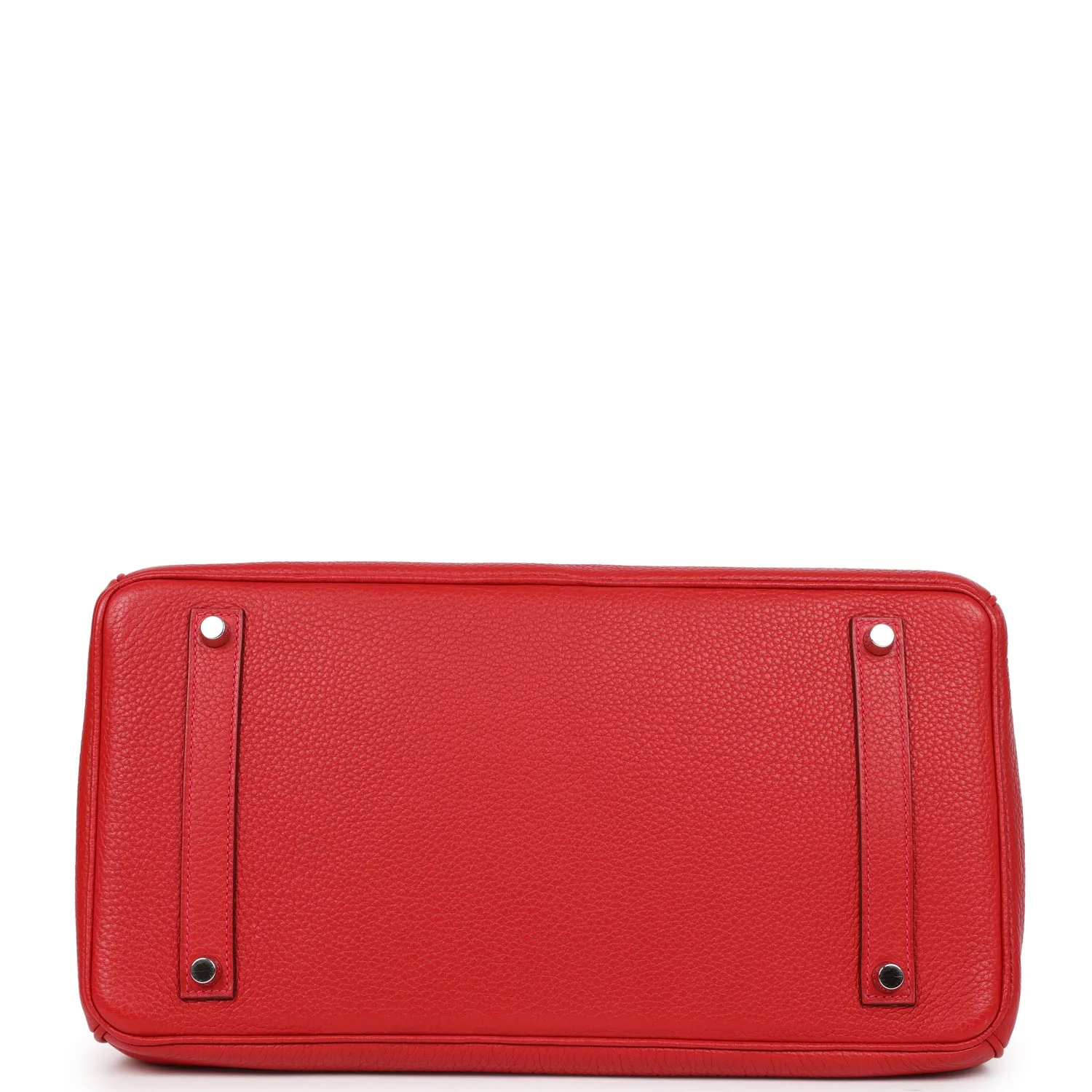 Pre-owned Hermes Birkin 35 Rouge Casaque Clemence Palladium Hardware