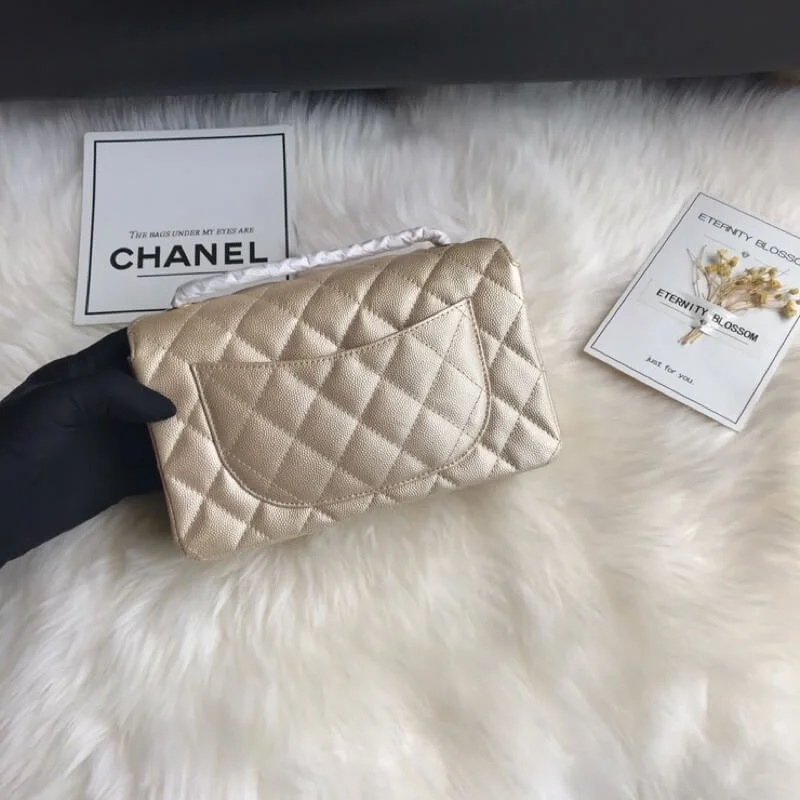 Chanel Caviar Calfskin 20Cm Class-Flap Bag 1116