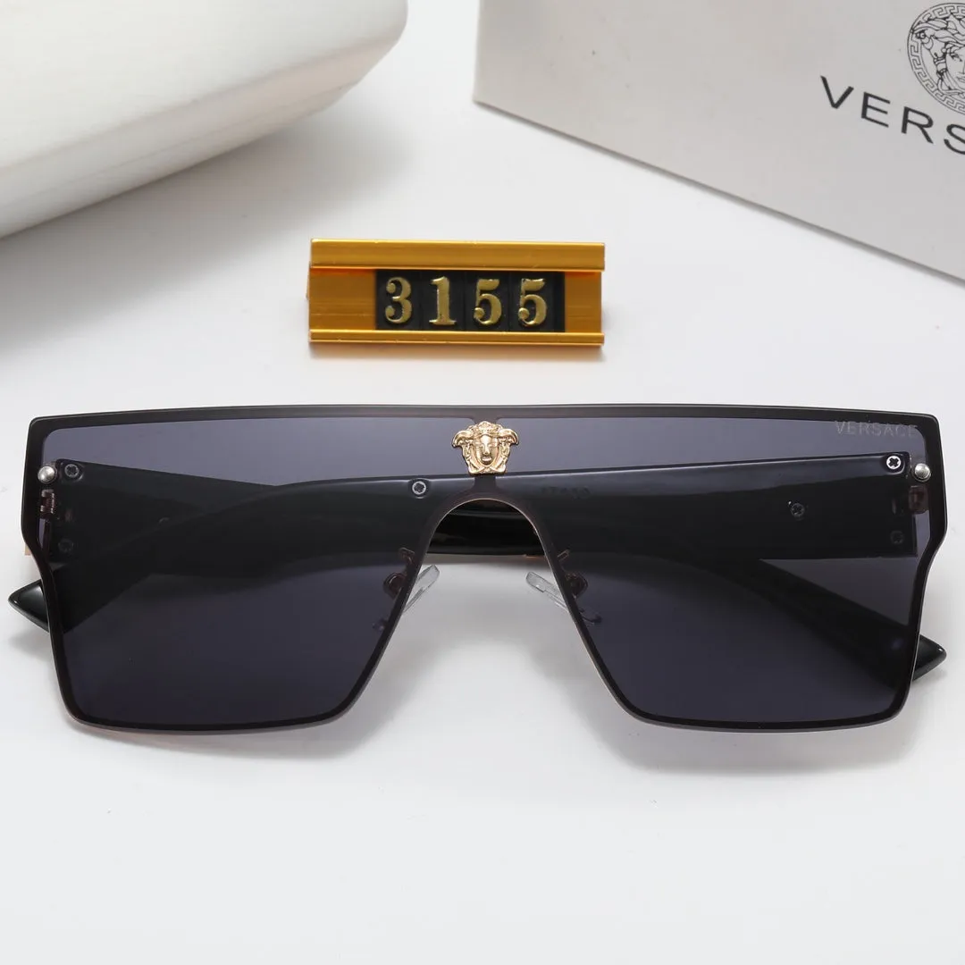 5 Color Fashion Square Inner Frame One-Piece Polarized Sunglasses