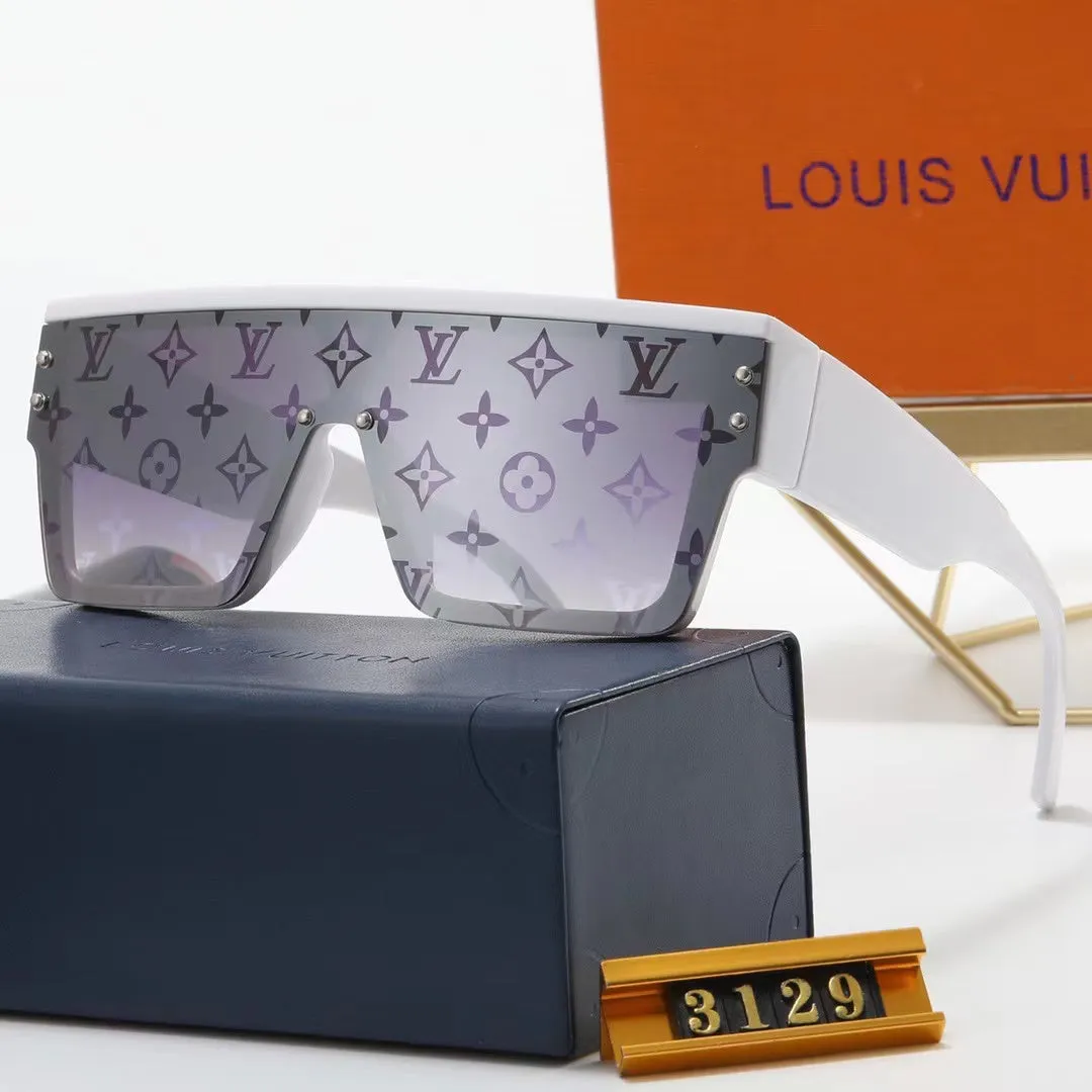 3-color fashion four-leaf clover print lens sunglasses