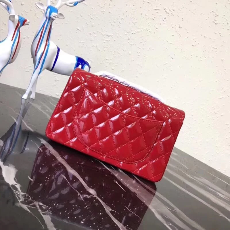 Chanel Pantent Leather 20Cm Class-Flap Bag 1116